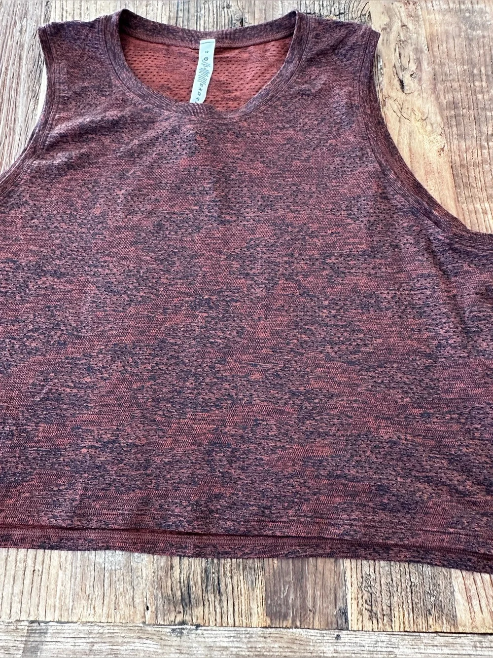 lululemon athletica Heathered Maroon Tank Top